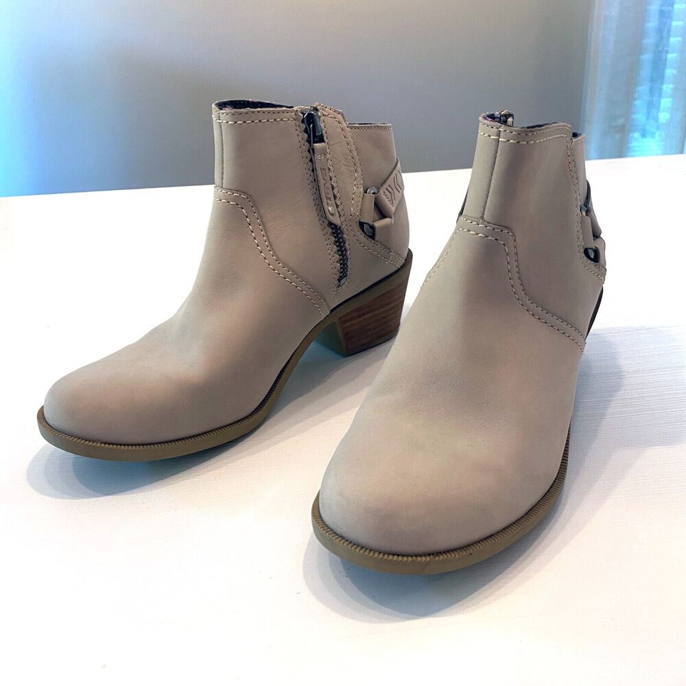 Teva Women's Foxy Taupe Leather Ankle Boots Booties US Size‎ 7